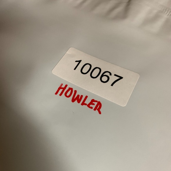 Howler Brothers Shirt Men's Large Orange/White Plaid Vented Button Up Pearl Snap - Picture 12 of 12